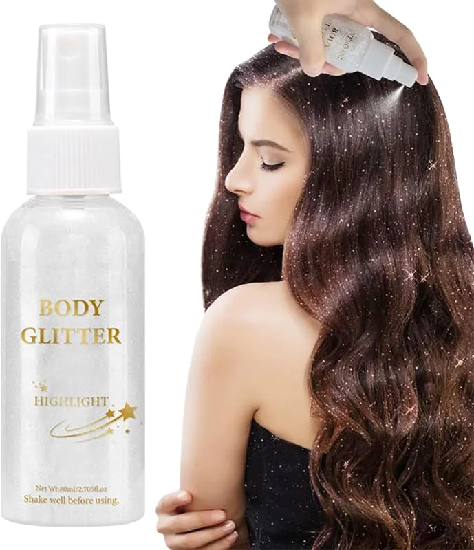 Spray Paillettes Brillant Cheveux Poudre Fixatif — Maquillage
