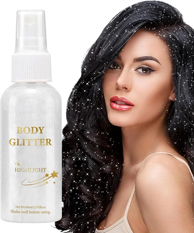 Spray à Paillettes Poudre Holographique à Paillettes Illuminatrice pour — Maquillage