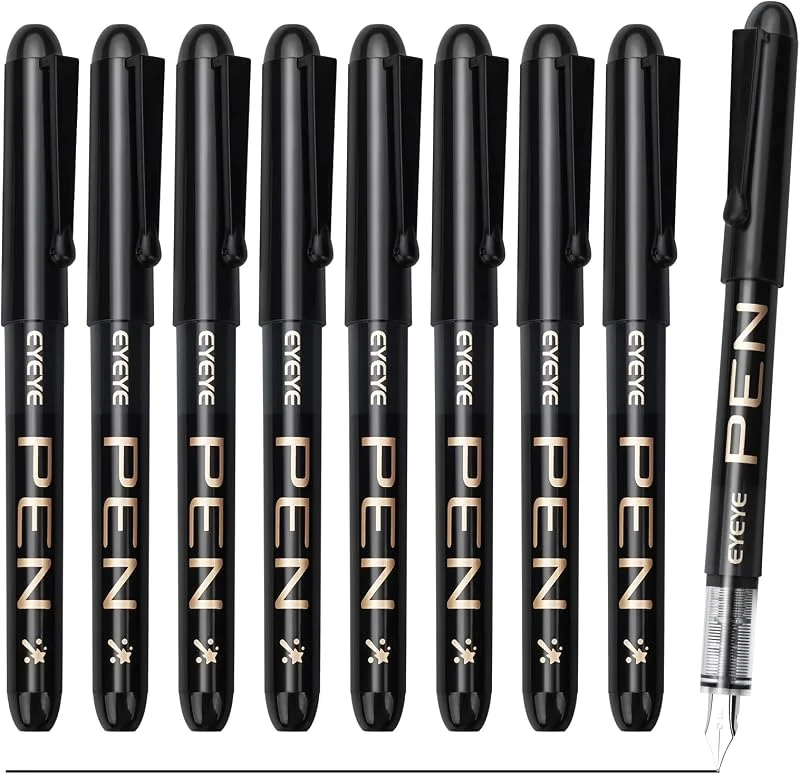 EYEYE Stylo plume FP20 F-Nib 9x noir jetable transparent — Maquillage