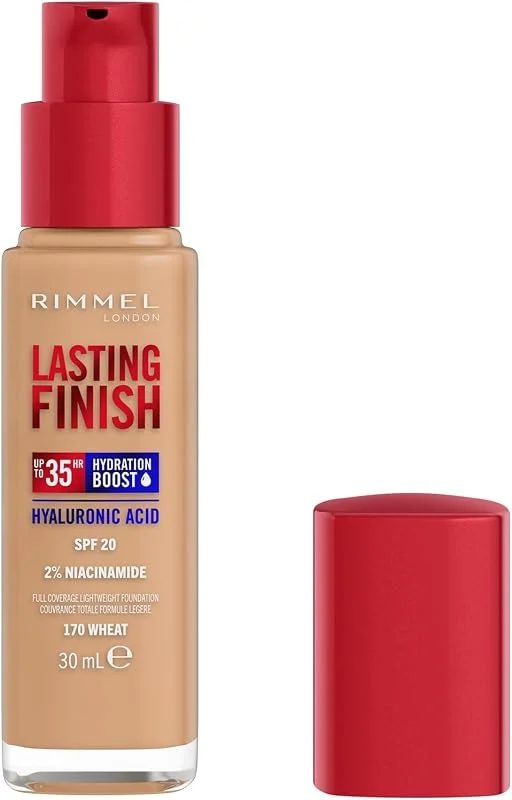 Rimmel London Lasting Finish jusqu'à 35h, 170 Wheat, fond de teint, longue tenue — Maquillage
