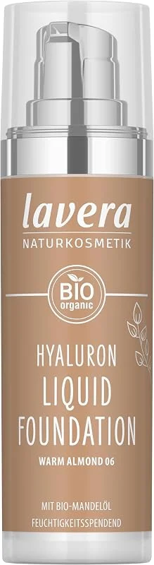 lavera Fond de teint Hyaluron Warm Almond 06 30 ml Hyaluron & Amande — Maquillage