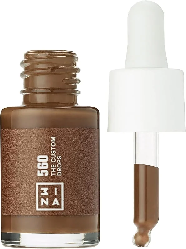 3INA MAKEUP - The Custom Drops 560 - Brun Foncé - Fond de Teint -Créateur De Teinte Sur — Maquillage